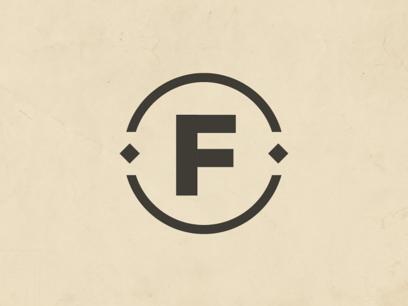 Monogram Animation animation brown circle f flat graphic logo monogram motion texture
