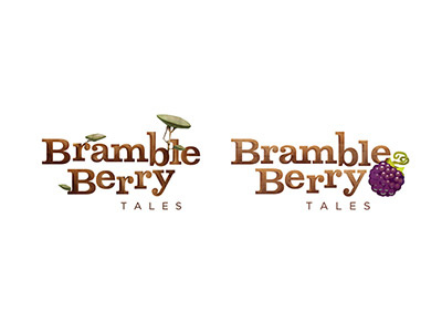 Bramble Berry Tales app branding design illustrative logos