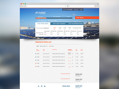 Unirac U-Builder corporate design solar ui web