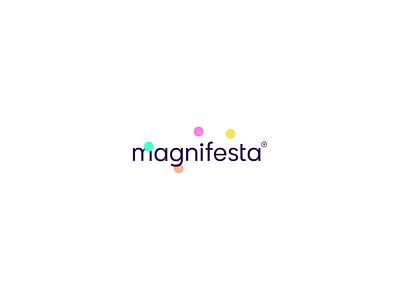 Magnifesta arabic logo circle logo circles colorful logo confetti logo egypt party logo type logo wordmark
