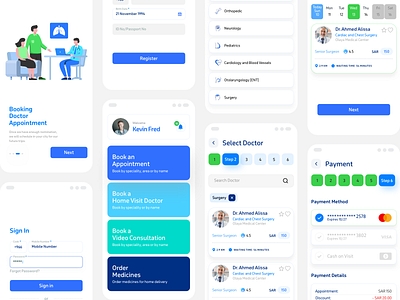 Sanar UI app design arabic arabic app booking booking app doctor app doctor appointment egypt green medical app mobile app sanar ui