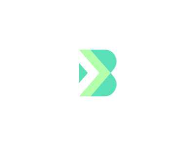 B arrow b design distribution embedded forward logo right