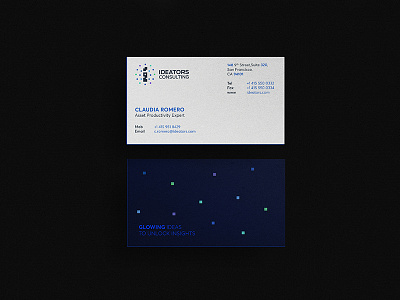 Ideators Consulting | Business Card business card consulting egypt fireworks layout neon particles
