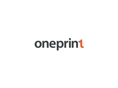 Oneprint. 1 brand cmyk color colours logo logos number one print printing rgb unique