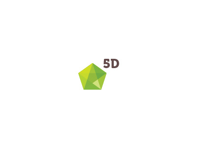Fifth Dimension 3d 5 d dimension dimensions estate fifth five flat flats green house houses invest investment logo logos pentagon real triangle