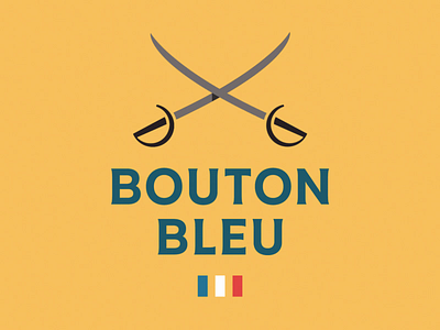 Logo Grid Animation for Bouton Bleu 2d after effects animation brand identity branding clothing design fashion france grid guidelines illustration logo luxury motion social media sword tricolor typography vector