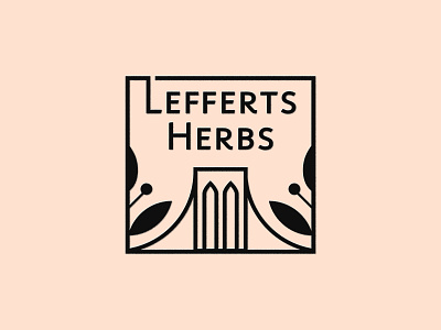 Lefferts Herbs Logo 2d brand identity branding brooklyn brooklyn bridge design herbs icon illustration leafs lefferts logo medicine natural new york nyc plants typography vector wellness