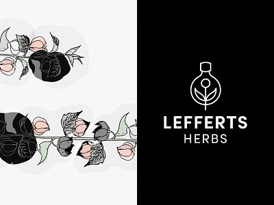 Lefferts Herbs Logo abstract brand identity design branding brooklyn icon illustration lettering logo logo design marks modern monogram nyc simple symbol typography ui ux vector