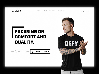 Defy The Brand Website app branding cart design ecommerce fashion homepage landing page logo minimalist mockup product shop sports typography ui ux web design website