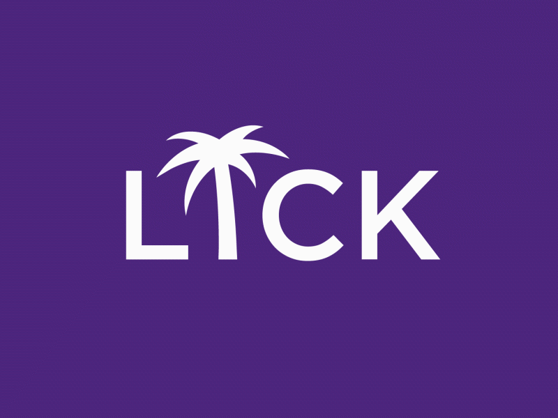 Animated logo and design for Lick 2d after after effects animated animation bali branding coconut design gif graphics ice cream identiy illustration lick logo motion tree typo typography