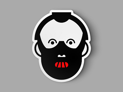 Hannibal Lecter animation character character design design hannibal hollywood icon illustration logo mask minimalistic movie silence of the lambs sticker vector