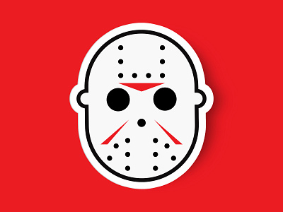 Jason Voorhees animation character character design comic book comic book art comics design friday the 13th hollywood horror icon icon design illustration jason voorhees logo mask minimalistic sticker vector