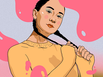 Michelle Zauner of Japanese Breakfast | Digital Portrait drawing illustration portrait procreate