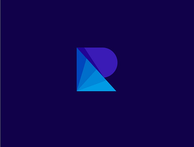 Realize Impact abstract blue colorful logo logo mark r