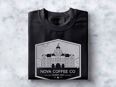 Nova Coffee Co Shirt coffee coffee shop court house illustration illustrator