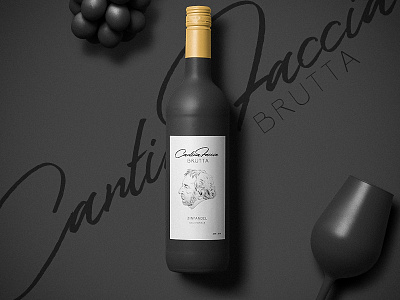 Cantina Faccia Brutta Wine design drawing illustration illustrator packaging sketch typography wine