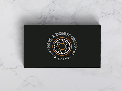 Have a Donut On Us branding coffee donut typogaphy