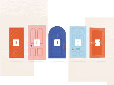 Doors; Everything Has an Entry Point church doors illustration illustrator monsters inc texture