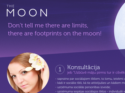 The Moon clean moon portfolio purple website