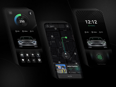 Tesla app car concept appcar appdesign application creativedesign ui uiux ux
