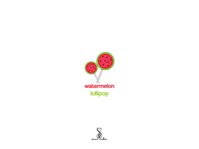 watermelon lollipop branding graphic illustrator logo