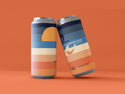 Hazy IPA Packaging alcohol beer beer art beer can beer packaging brewery brewing colorful gradient graphic design hazy illustration illustrator ipa outdoors packaging reubens sunrise sunset tycho