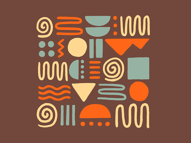 Patterns are fun! desert circle color southwestern southwest pattern design shapes block squiggle pattern procreate colorful design graphic design illustration