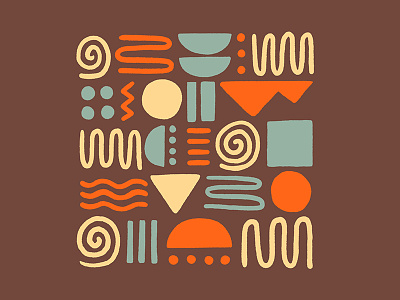 Patterns are fun! block circle color colorful desert design graphic design illustration pattern pattern design procreate shapes southwest southwestern squiggle