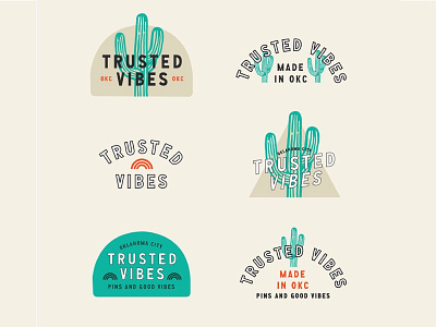 Trusted Vibes Branding branding branding concept cacti cactus company company branding illustration typography