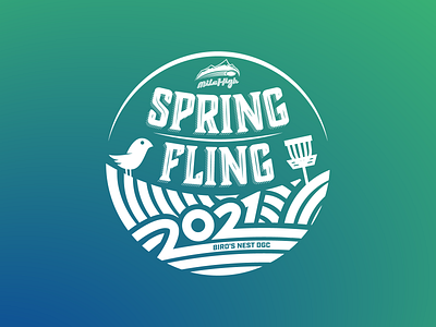 Spring Fling Disc Golf Tournament disc disc golf discgolf frisbee frisbee golf frolf logo