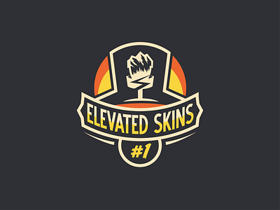 Elevated Skins Match Disc Golf Logo Lockup