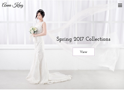 Anna King Bridal Hero bridal e commerce hero ui