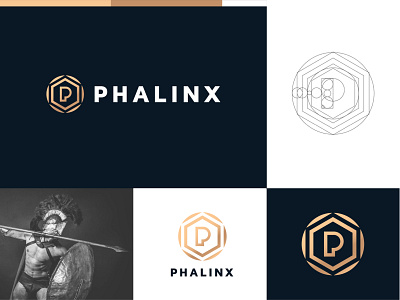 Phalinx - Logo Design branding grid identity logo logo design logodesign logodesigner logomark mark shield shield logo simple symbol