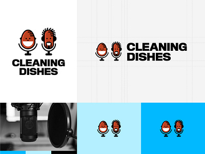 Cleaning Dishes Podcast - Logo Design identity logo design mark podcast podcast art podcast logo