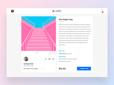 Product View description design details dribbble first minimal sadegh eidi slider social network ui web welcome white