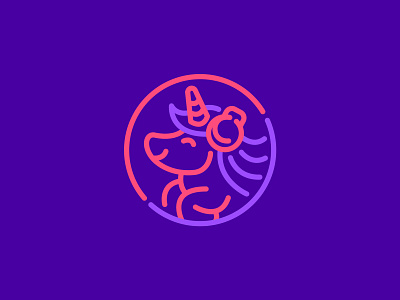 TIFFA Logo gaming gaminglogo headphones headset logo pink purple unicorn
