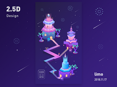 2.5 D Illstration Design app design illustration