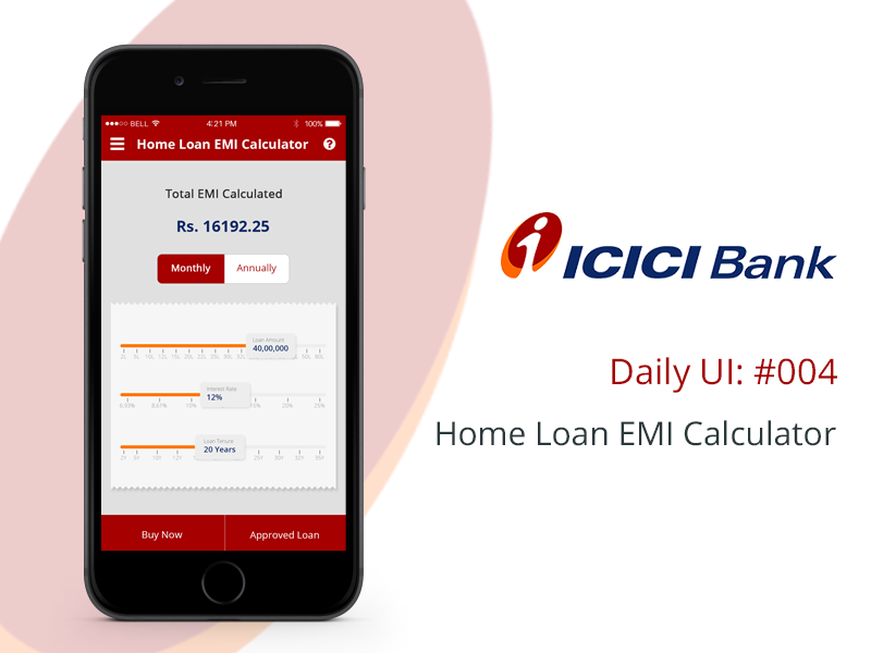 Home Loan EMI Calculator Design by Garvit Chauhan on Dribbble