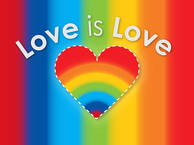 Pride Month - Love is Love concept dailyui dailyuichallenge design designer graphic graphic design grid icon illustrator layout minimal photoshop self taught vector