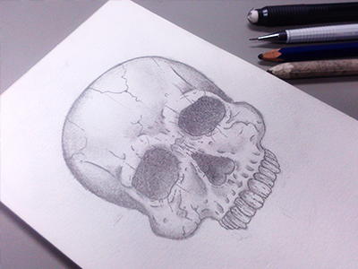 T Shirt Skull art direction illustration moleskine pencil shadow sketch skull t shirt
