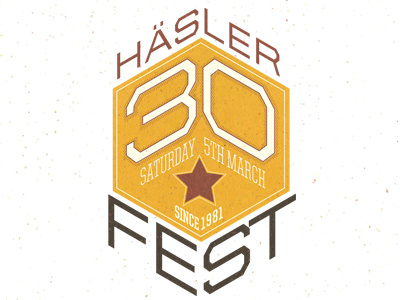 Haslerfest Dribbble beer birthday european retro texture