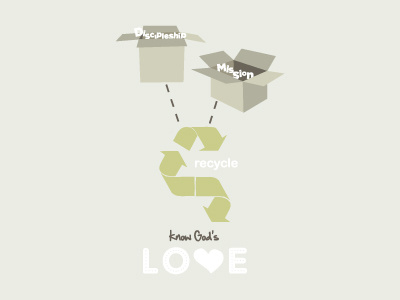 recycle arrows box boxes discipleship god green illustration info graphic love mission recycle