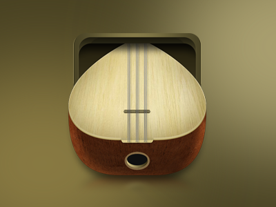 Turkish Guitar (Saz) - App Icon app guitar icon ios photoshop saz turkish wood