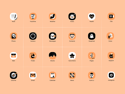 Orange Halloween halloween design icon icon app icon halloween icon set ui widget