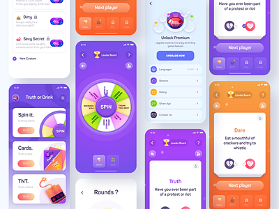 Drinking Game app design drinking game design ui ux ui