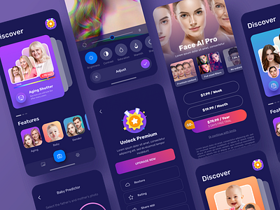 Face AI app app design design face ai ui ux ui design