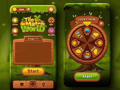 Farm game UI app app ui farm farm game game mobile game ui green spin ui