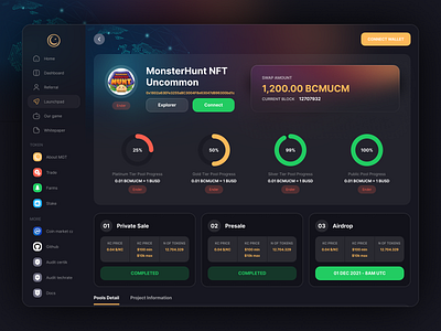 Token website detail coin landingpage nft token website ui