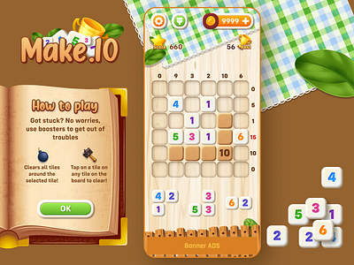 Make 10 app ui game facebook make 10 ui wood