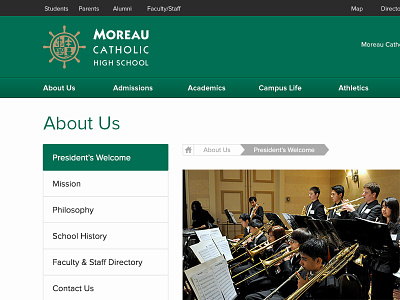 Moreau Redesign - Breadcrumbing breadcrumb nav school web